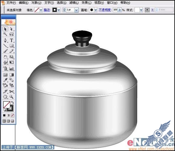 用Illustrator打造矢量铝制的水壶