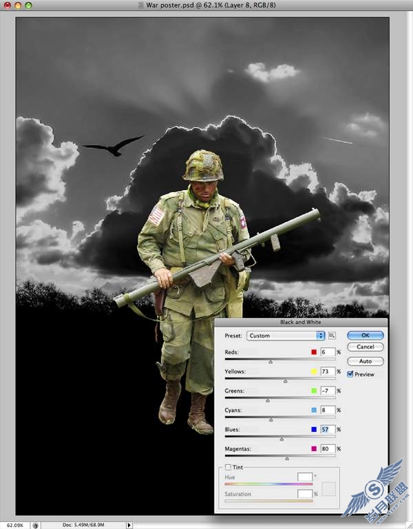 Designing a war movie poster