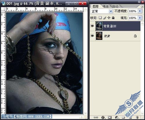 Photoshop为美女塑造魅力的肌肤