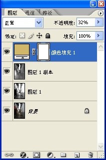 PS模糊滤镜与历史画笔处理淡彩素描特效