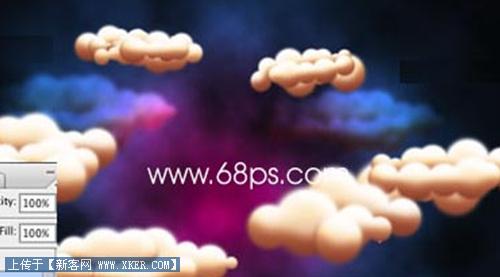 Photoshop制作漂亮彩虹星空