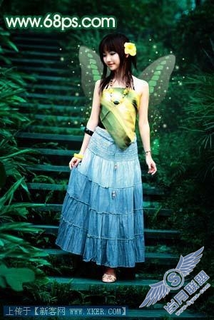 Photoshop打造一只绿色的蝴蝶精灵