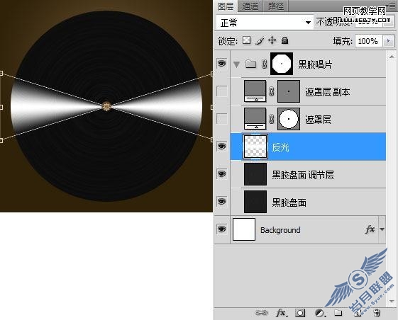 Photoshop教程:绘制逼真的黑胶唱片