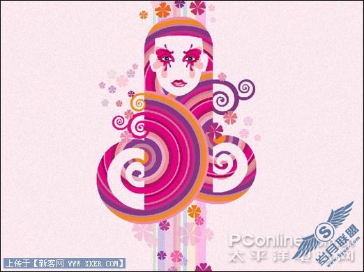 Photoshop CS4绘制时尚女性主题视觉
