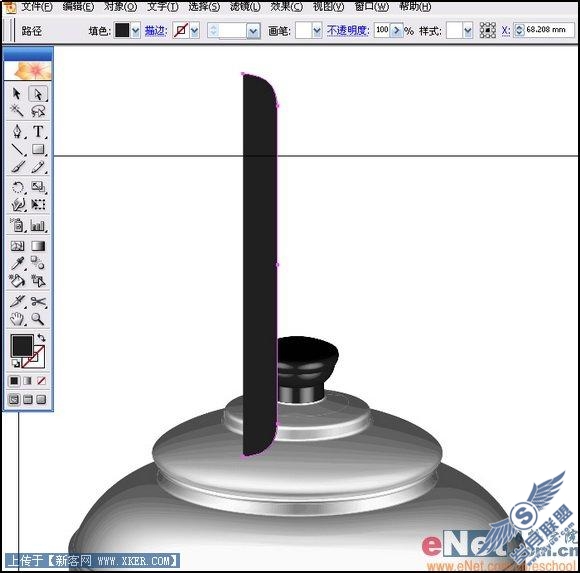 用Illustrator打造矢量铝制的水壶