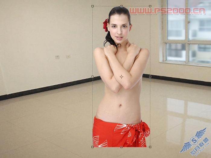 Photoshop教程:美女下半身融化特效