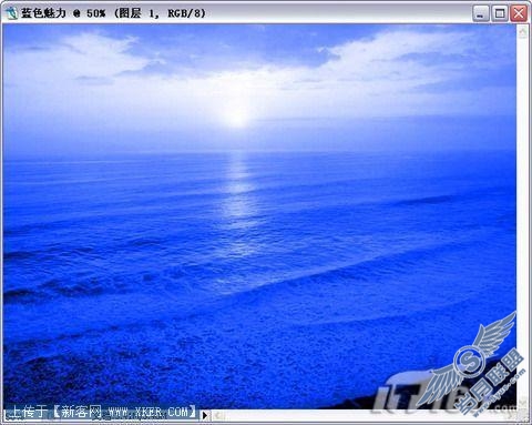 Photoshop婚纱照处理:蔚蓝梦幻风格(2)