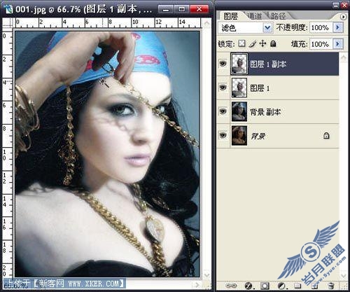 Photoshop为美女塑造魅力的肌肤