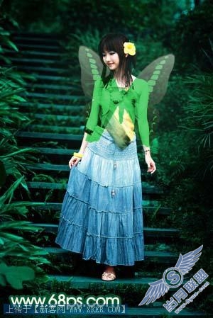 Photoshop打造一只绿色的蝴蝶精灵