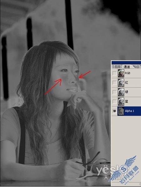Photoshop教程：利用“计算”打造通透皮肤