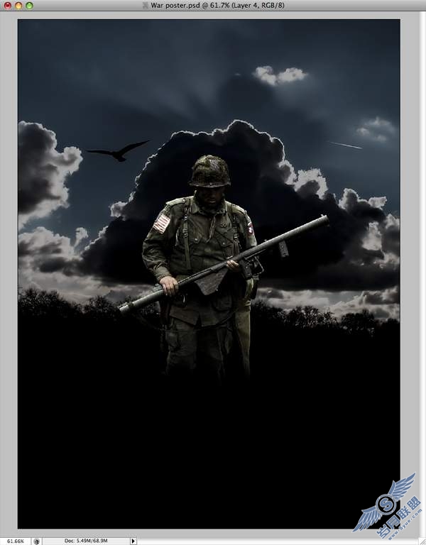 Designing a war movie poster