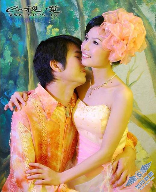 PhotoShop教程：合成喜庆的结婚请柬