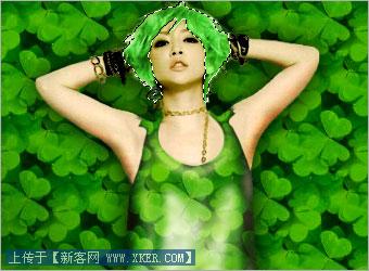 Photoshop给人物加上环境的保护色
