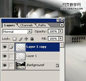 Photoshop径向模糊制作阳光透射图_www.