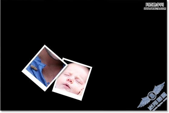 PhotoShop制作宝丽来拼贴效果幸福全家福照片