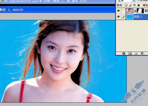 Photoshop为秀发美眉照片做精彩通道抠图