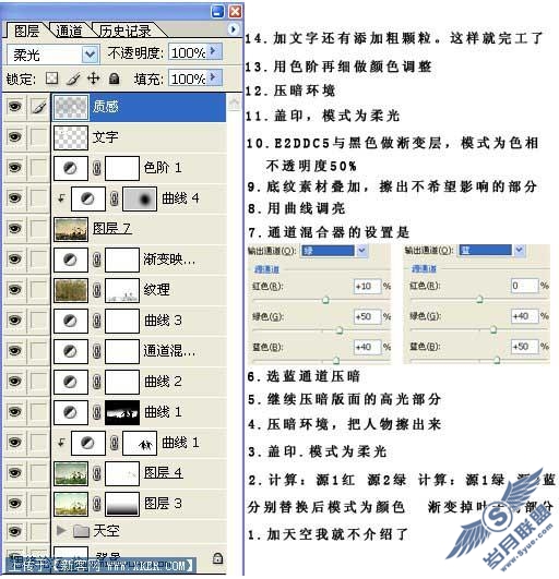Photoshop制作古典颓废风格签名效果