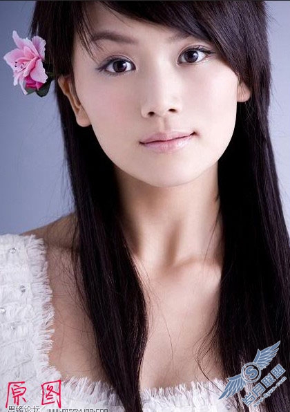 Photoshop把美女照片转成清纯的仿手绘效果
