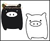 用CorelDraw绘可爱黑白猪图案（图一）