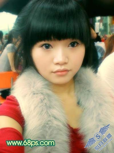 Photoshop调色：人物质感橙红色肤色