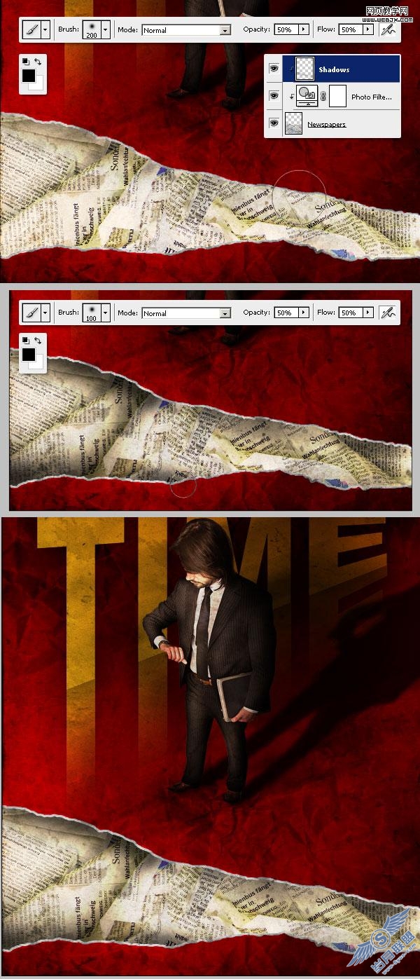 Photoshop合成教程：建构主义职场海报