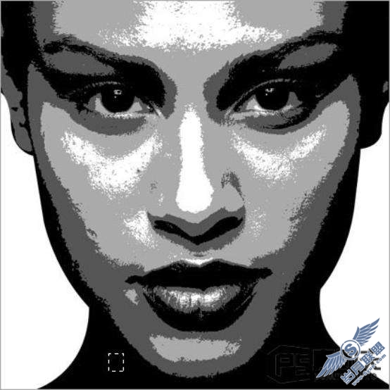 photoshop将照片转成肖像文字印刷效果_