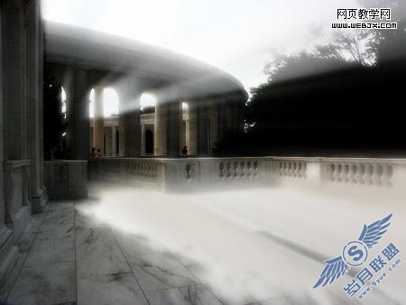 Photoshop径向模糊制作阳光透射图