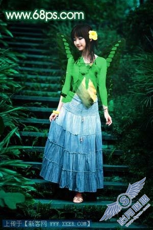Photoshop打造一只绿色的蝴蝶精灵