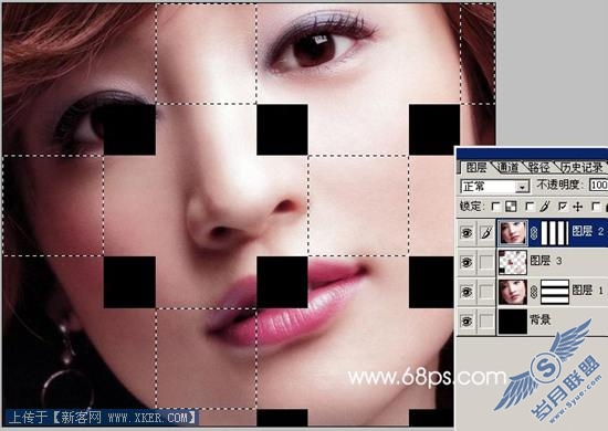 Photoshop为MM编织一张漂亮的脸