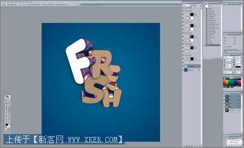 Photoshop制作动感3D字体效果