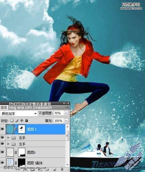 Photoshop照片处理：合成海上踏浪效果【图】_