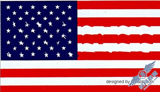 用Photoshop制作漂亮的国旗叠加文字
