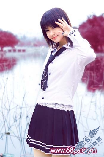 Photoshop调出人物照片漂亮的紫红色