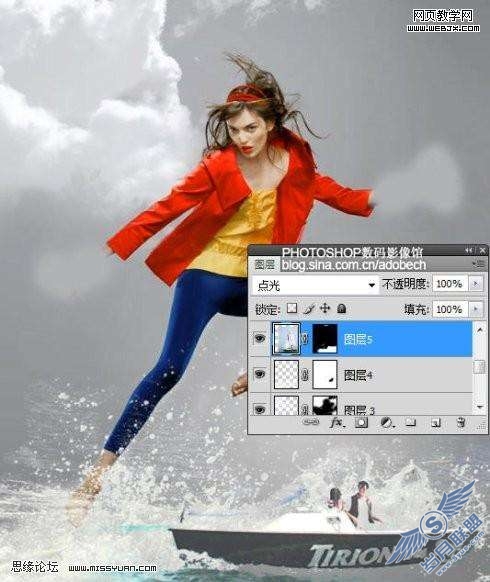 Photoshop照片处理：合成海上踏浪效果【图】_