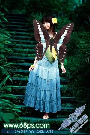 Photoshop打造一只绿色的蝴蝶精灵