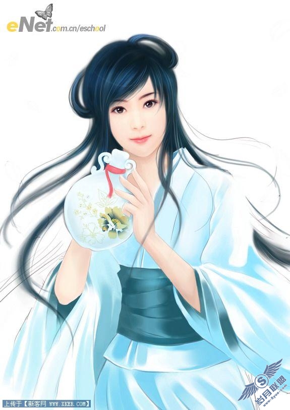 有女如莲 Photoshop手绘古典美女