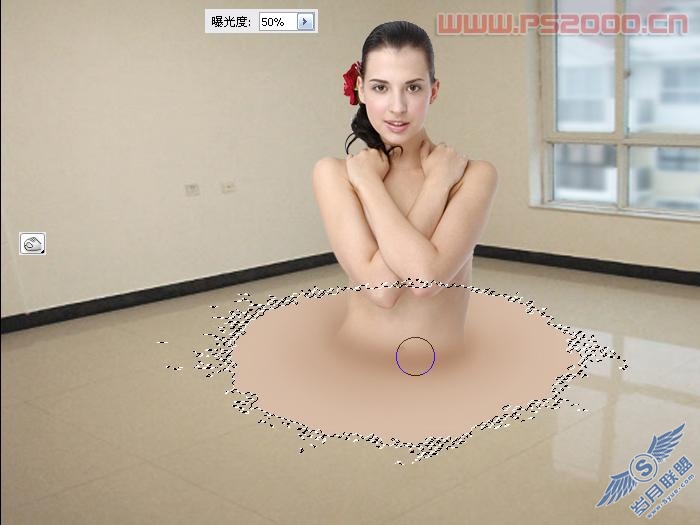 Photoshop教程:美女下半身融化特效