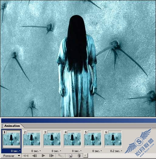 Samara 'The Ring' Horror Movie Effect