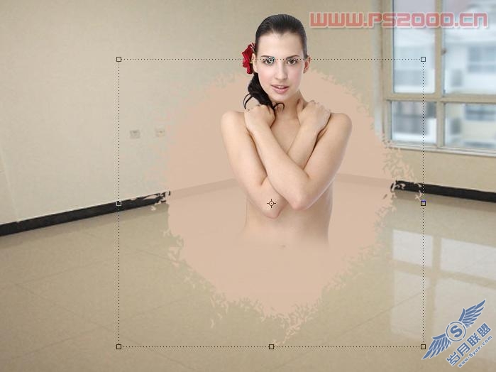 Photoshop教程:美女下半身融化特效