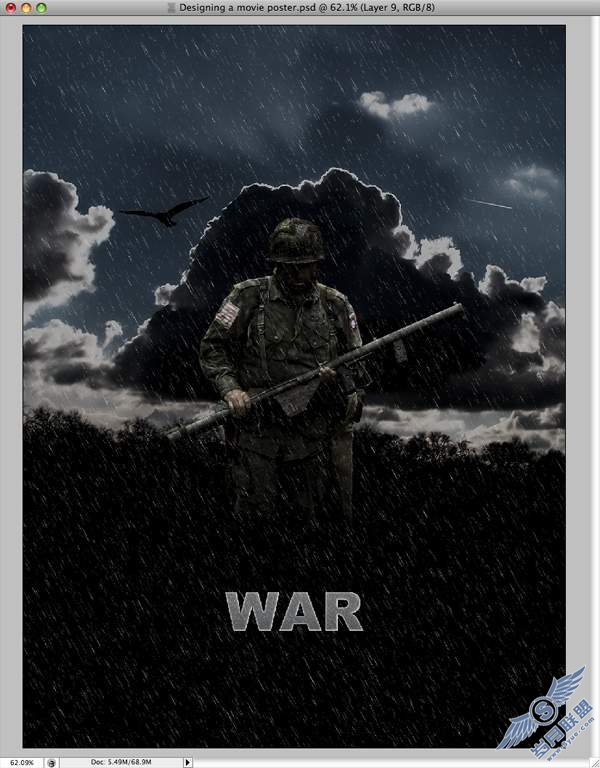 Designing a war movie poster