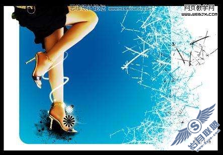 Photoshop设计制作女性时尚凉鞋海报【图】_