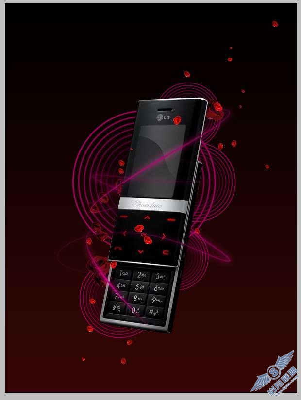 Photoshop设计制作LG KE800<a href=http://www.syue.com/Digital/Mobile/ target=_blank class=infotextkey>手机</a>海报【图】_