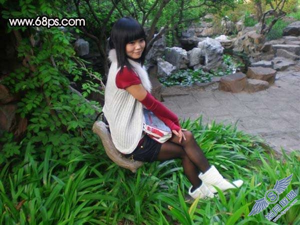 Photoshop照片处理：调出可爱暗红色的美女照片