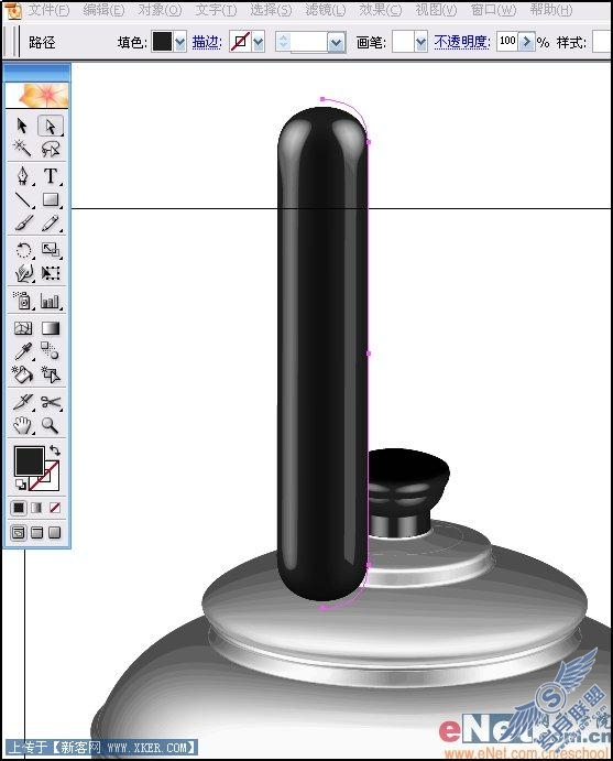 用Illustrator打造矢量铝制的水壶