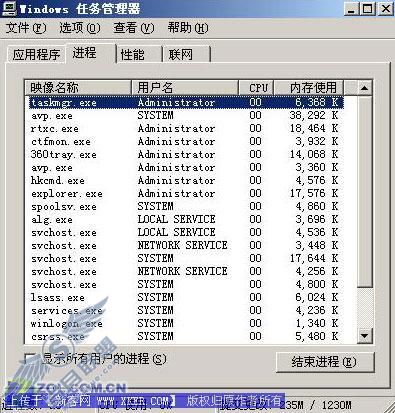 Vista任务管理器直接查看路径技巧
