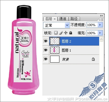 Photoshop CS3打造多彩精美的洗发水瓶