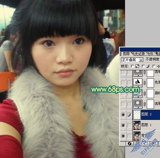 Photoshop调色：人物质感橙红色肤色
