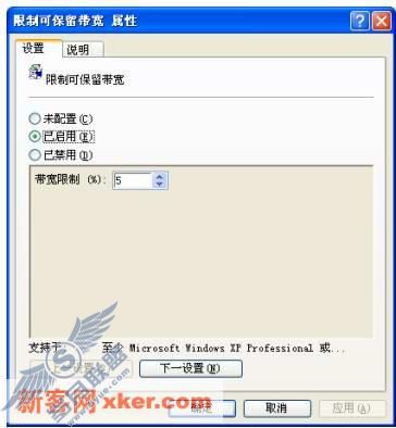 讨回Windows XP私扣网速资源
