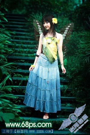 Photoshop打造一只绿色的蝴蝶精灵