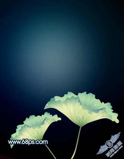 Photoshop制作一张漂亮的荷花插画